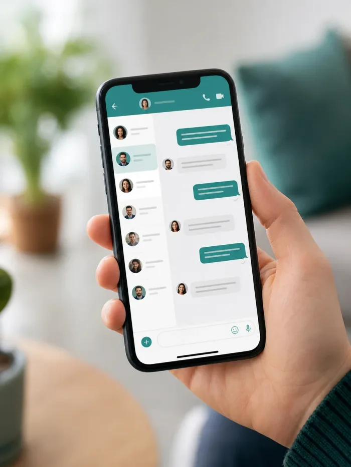 Tampilan antarmuka obrolan Telegram bahasa Indonesia dengan folder dan pesan tersemat